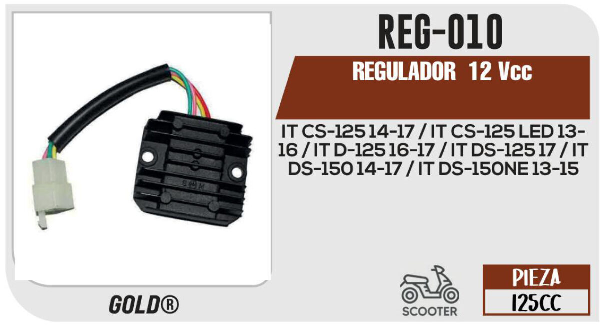 REGULADOR 4 PUNTAS 12Vcc