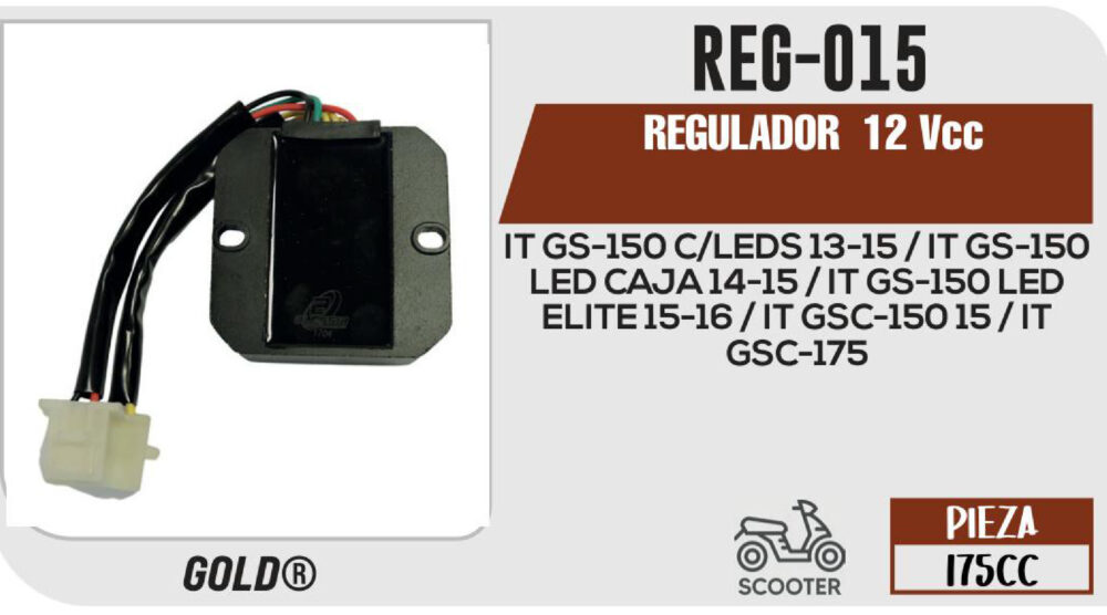 REGULADOR 6 PUNTAS 12Vcc