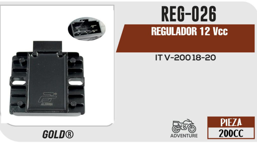 REGULADOR 5 PUNTAS 12Vcc DC
