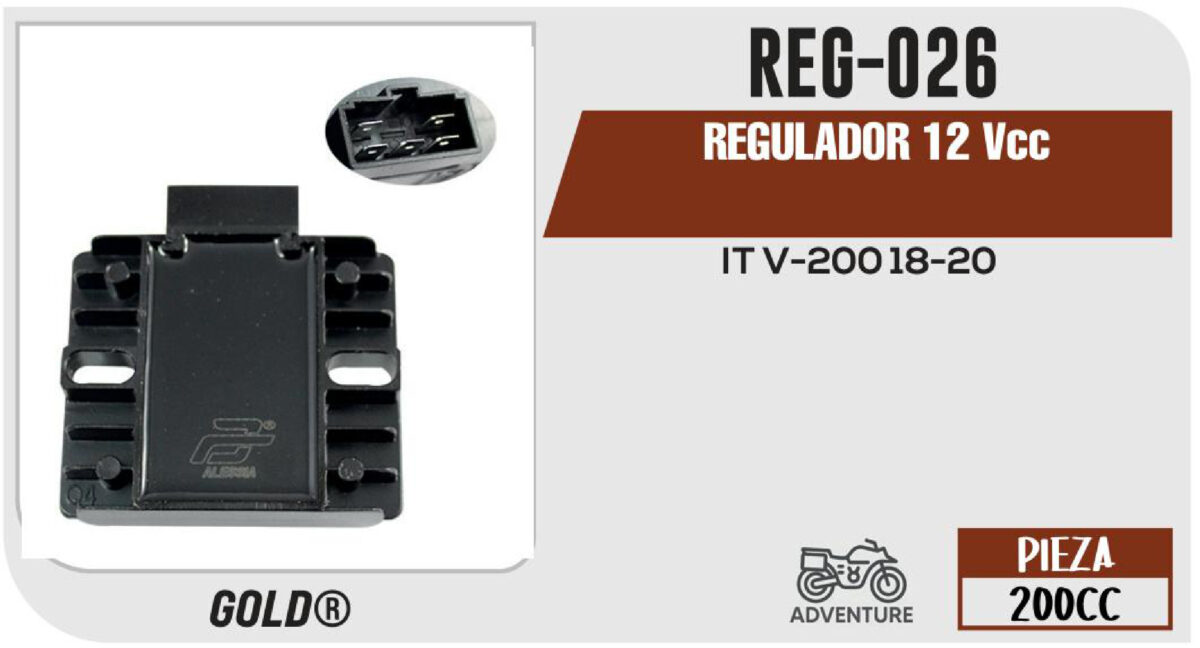 REGULADOR 5 PUNTAS 12Vcc DC
