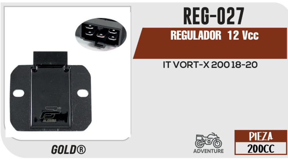REGULADOR 5 PUNTAS 12Vcc AC