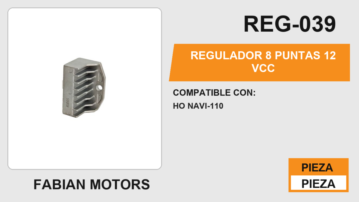 REGULADOR 8 PUNTAS 12Vcc
