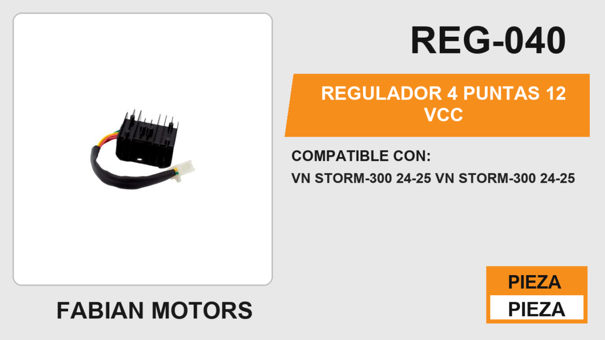 REGULADOR 4 PUNTAS 12Vcc