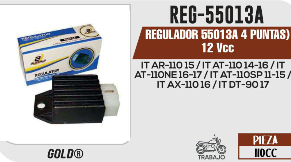 REGULADOR 55013A 4 PUNTAS 12Vcc