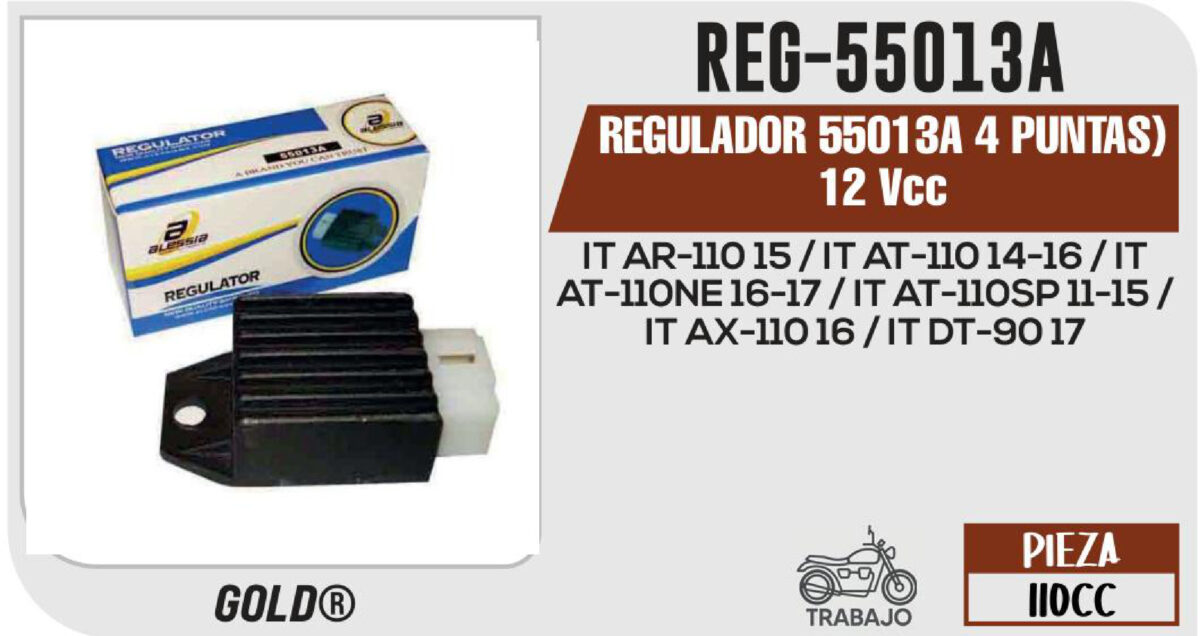 REGULADOR 55013A 4 PUNTAS 12Vcc