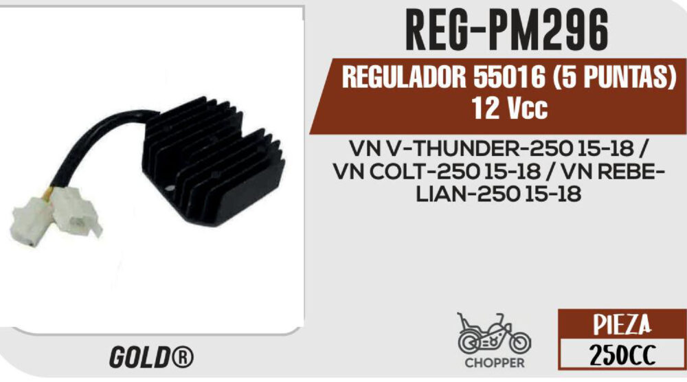 REGULADOR 55016 5 PUNTAS 12Vcc