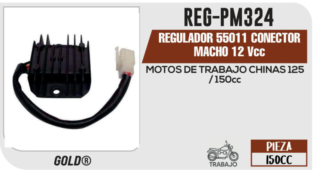 REGULADOR 55011 CONECTOR MACHO 12Vcc