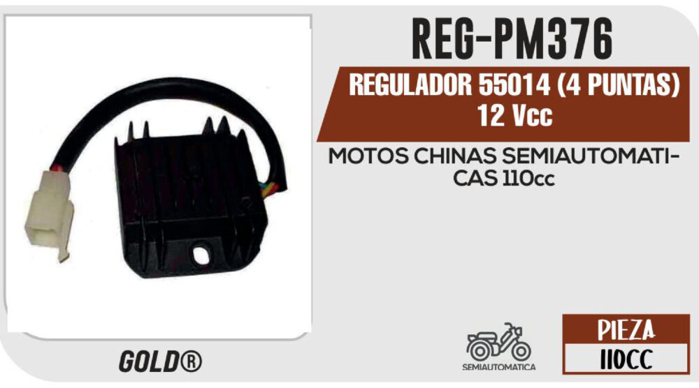REGULADOR 55014 4 PUNTAS 12Vcc