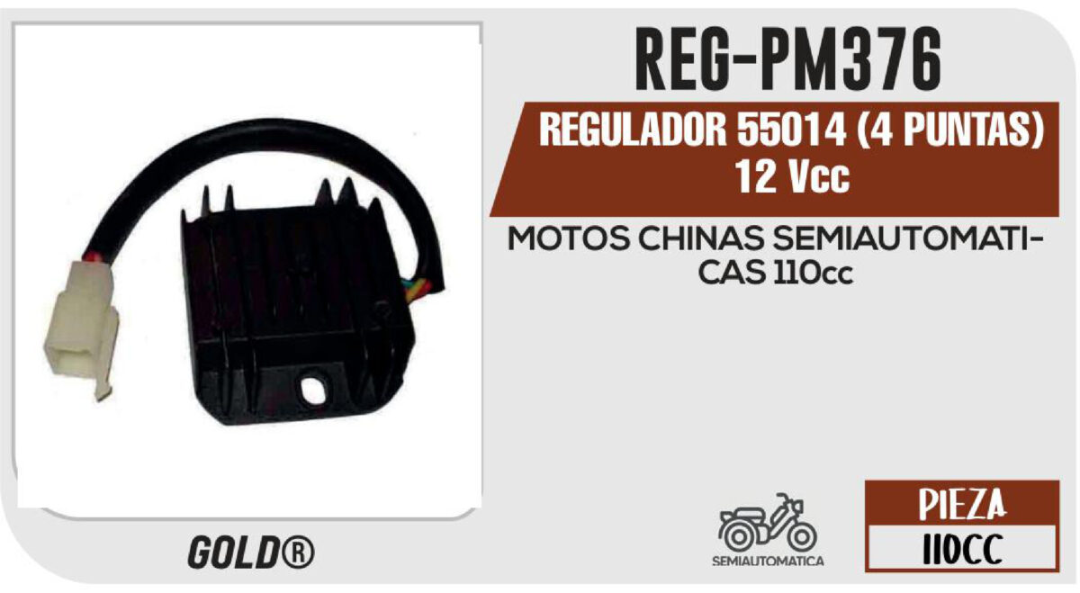 REGULADOR 55014 4 PUNTAS 12Vcc