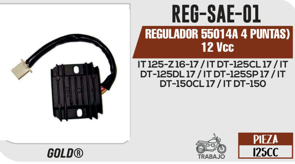 REGULADOR 55014A 4 PUNTAS 12Vcc
