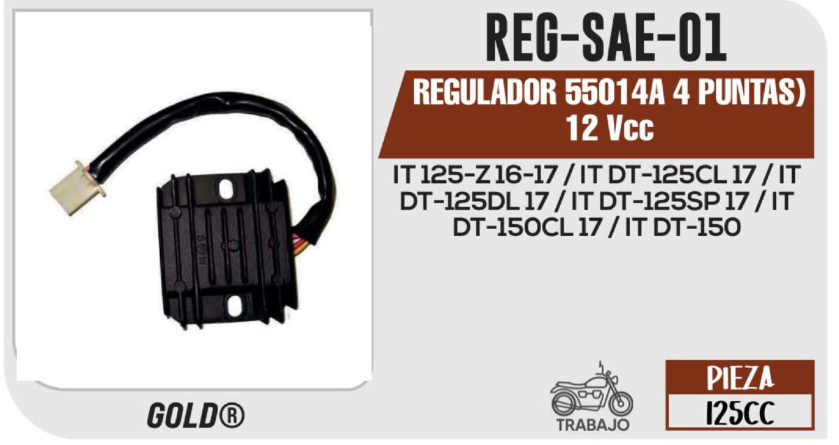 REGULADOR 55014A 4 PUNTAS 12Vcc