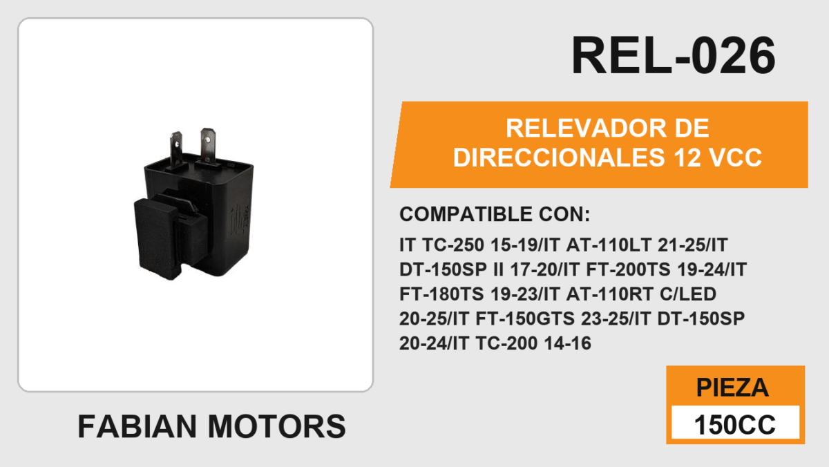 RELEVADOR DE DIRECCIONALES 12V cc