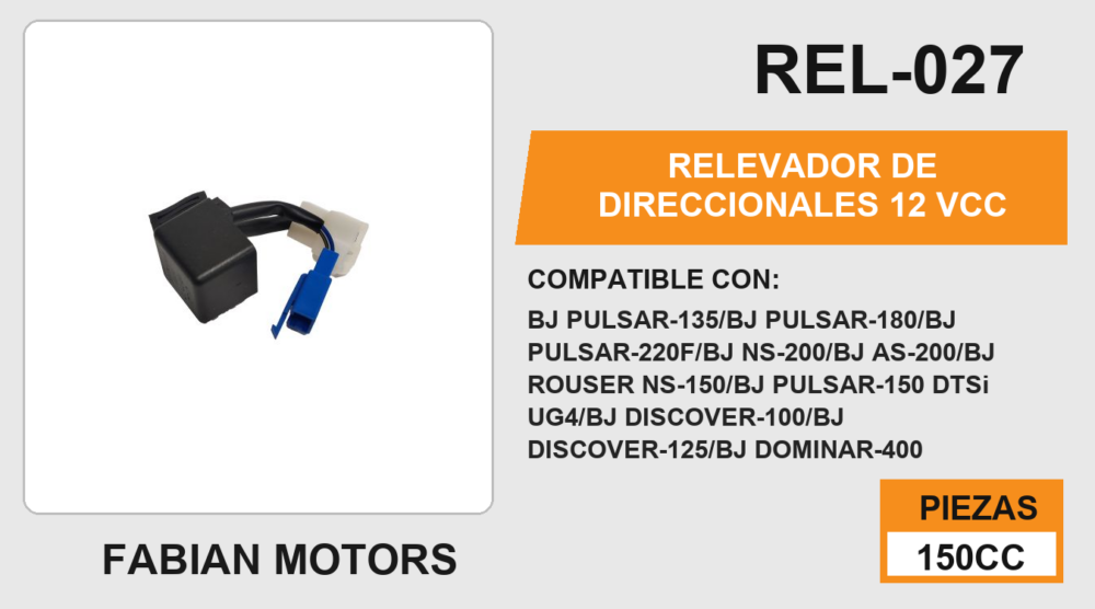RELEVADOR DE DIRECCIONALES 12 Vcc