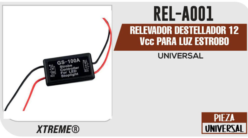 RELEVADOR DESTELLADOR 12Vcc PARA LUZ ESTROBO