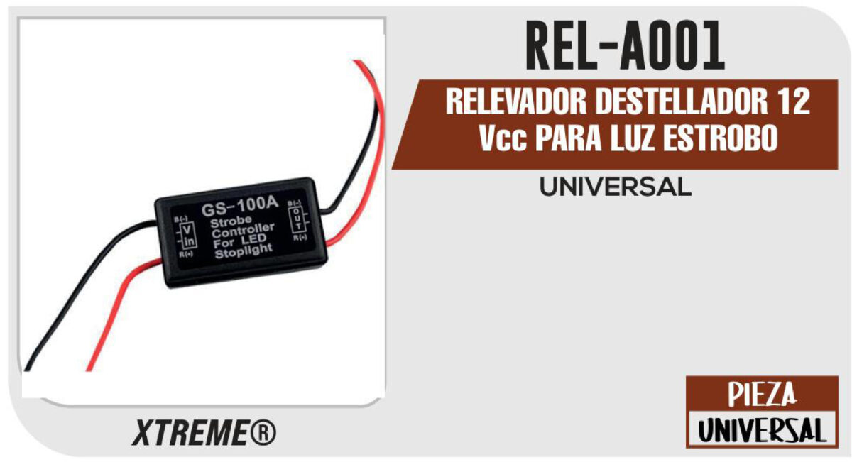 RELEVADOR DESTELLADOR 12Vcc PARA LUZ ESTROBO