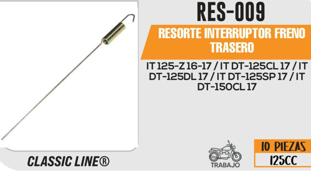 RESORTE INTERRUPTOR FRENO TRASERO