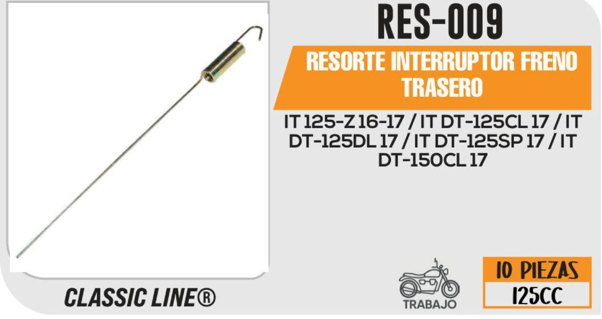 RESORTE INTERRUPTOR FRENO TRASERO