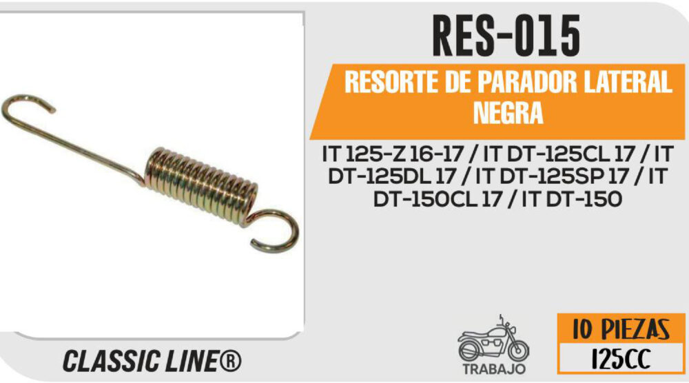 RESORTE DE PARADOR LATERAL NEGRA