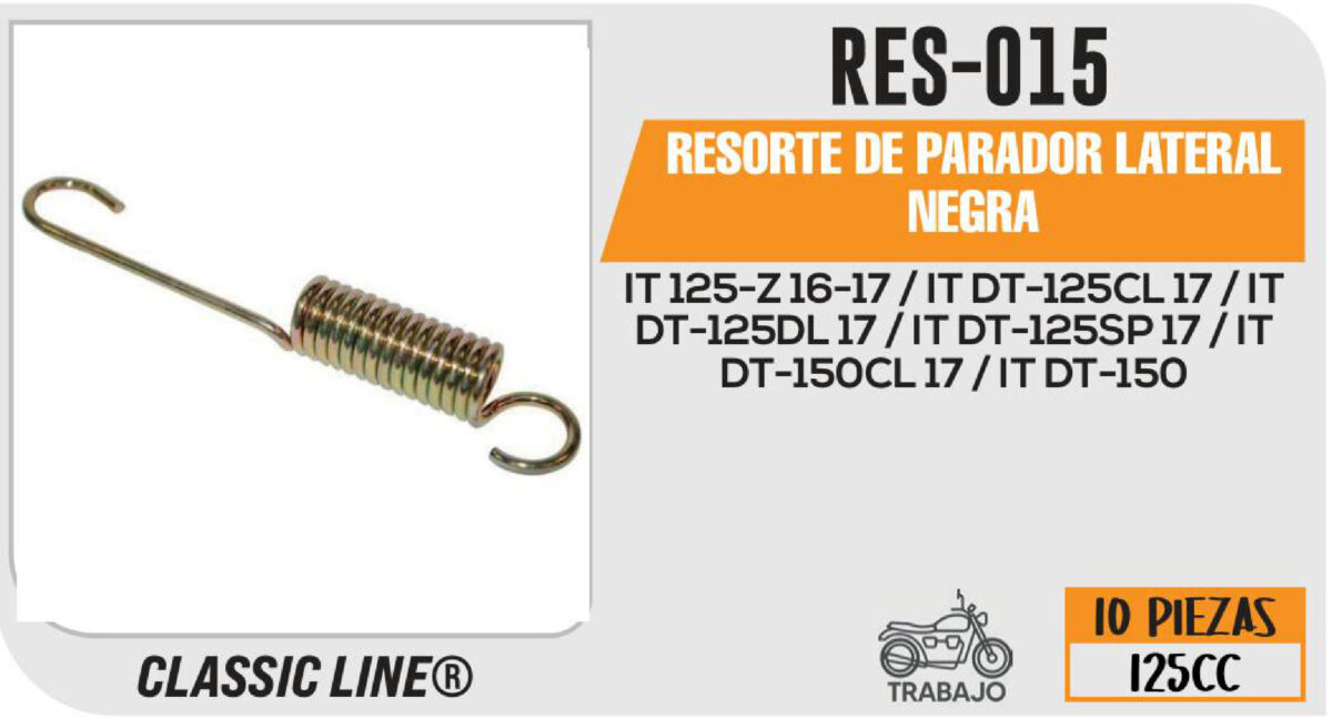 RESORTE DE PARADOR LATERAL NEGRA
