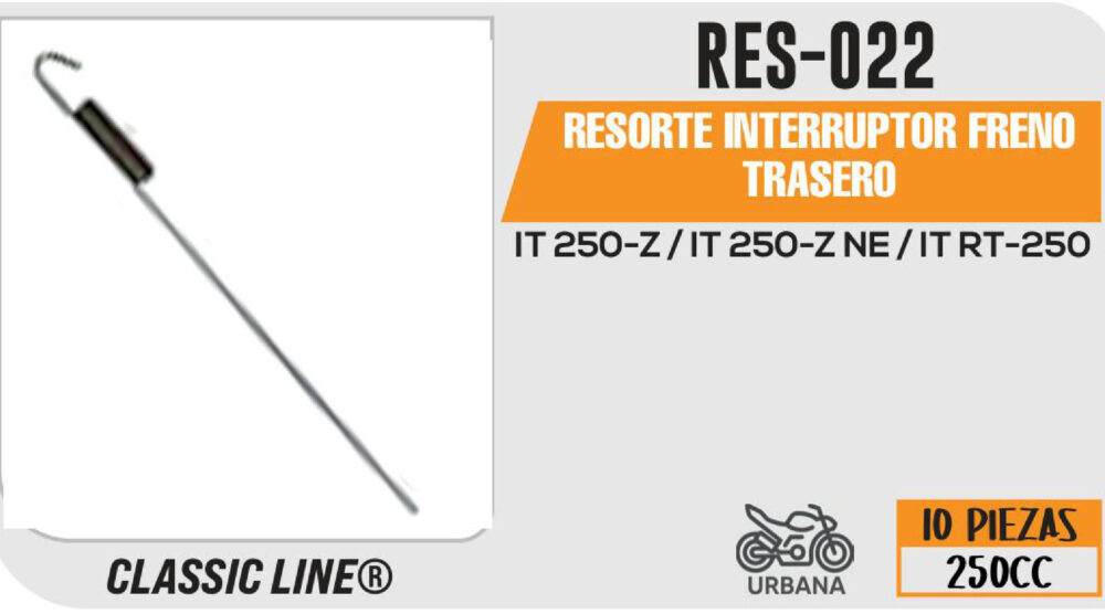 RESORTE INTERRUPTOR FRENO TRASERO