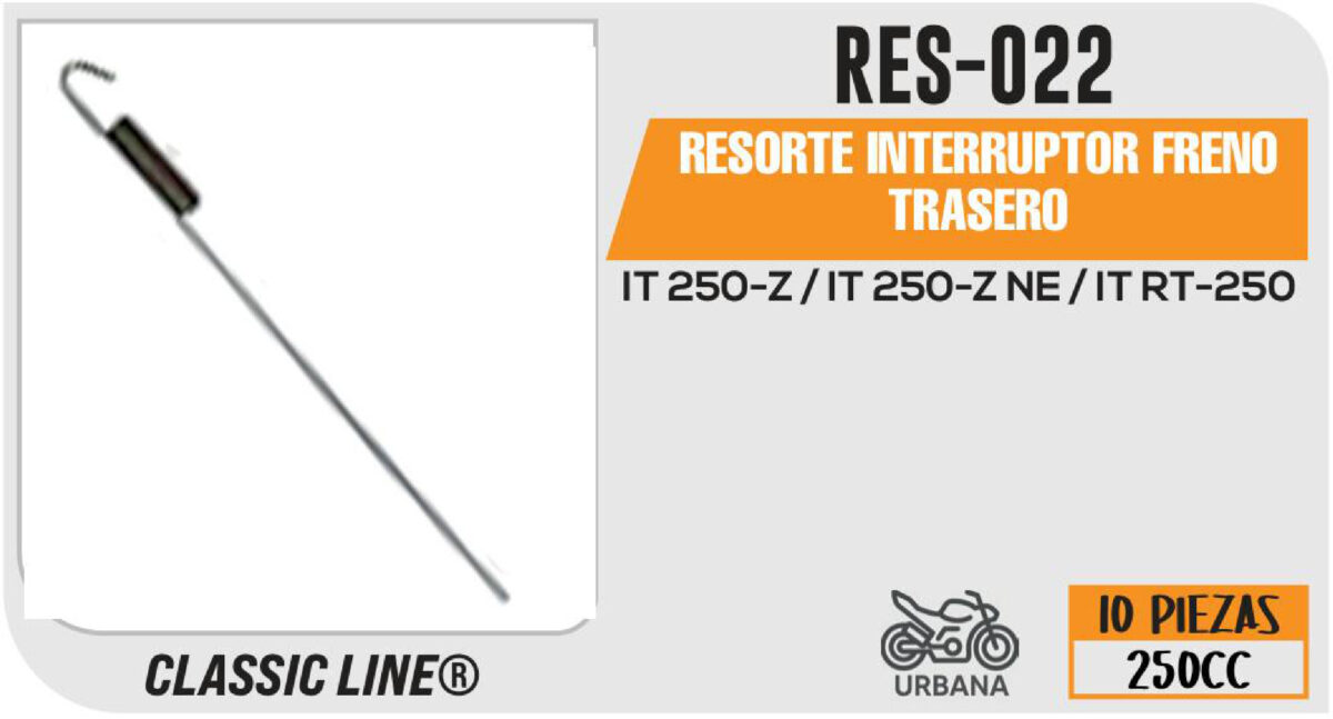 RESORTE INTERRUPTOR FRENO TRASERO