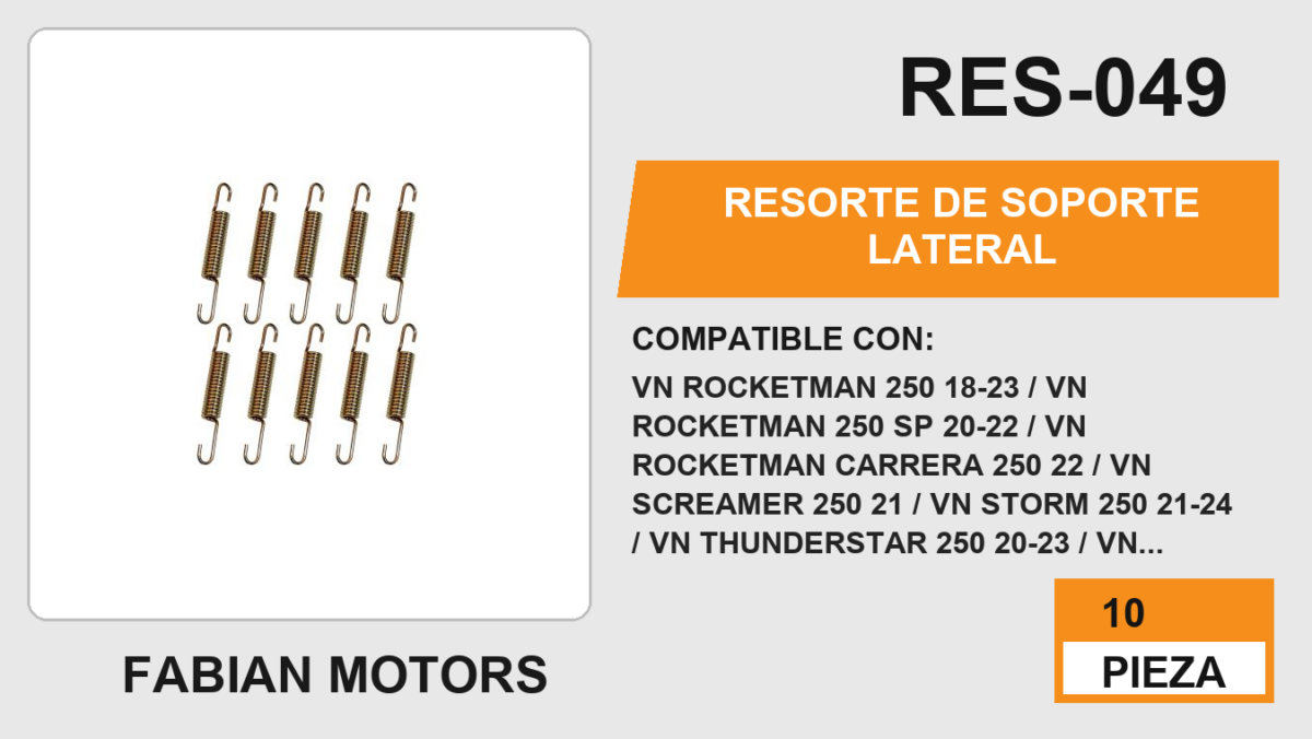 RESORTE DE SOPORTE LATERAL (10pzs)