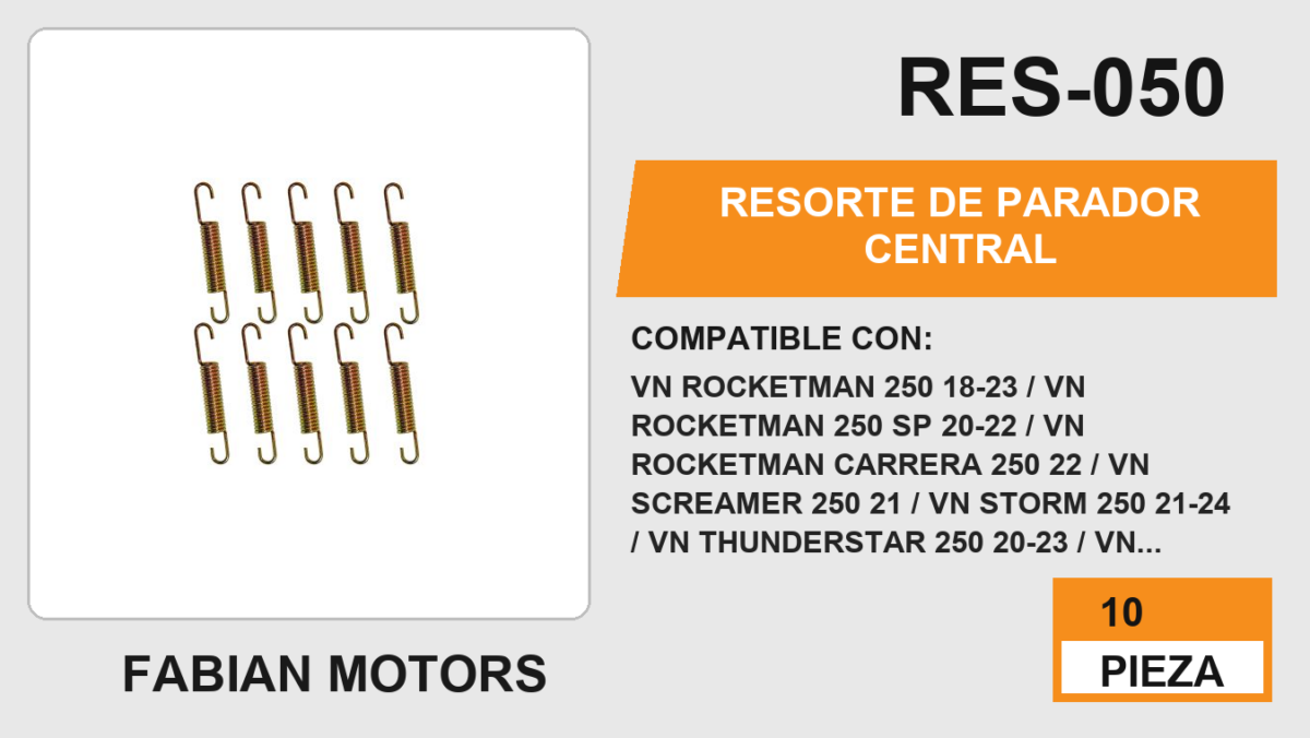 RESORTE DE PARADOR CENTRAL (10pzs)