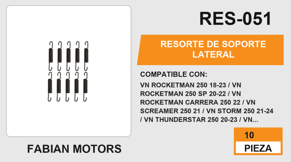 RESORTE DE SOPORTE LATERAL (10pzs)