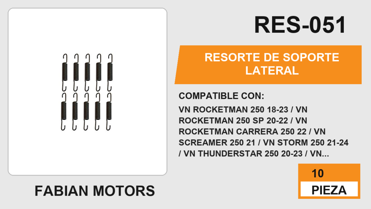 RESORTE DE SOPORTE LATERAL (10pzs)