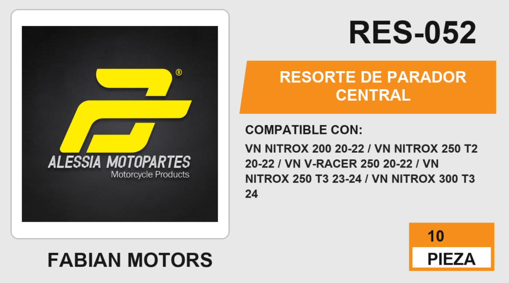 RESORTE DE PARADOR CENTRAL (10pzs)