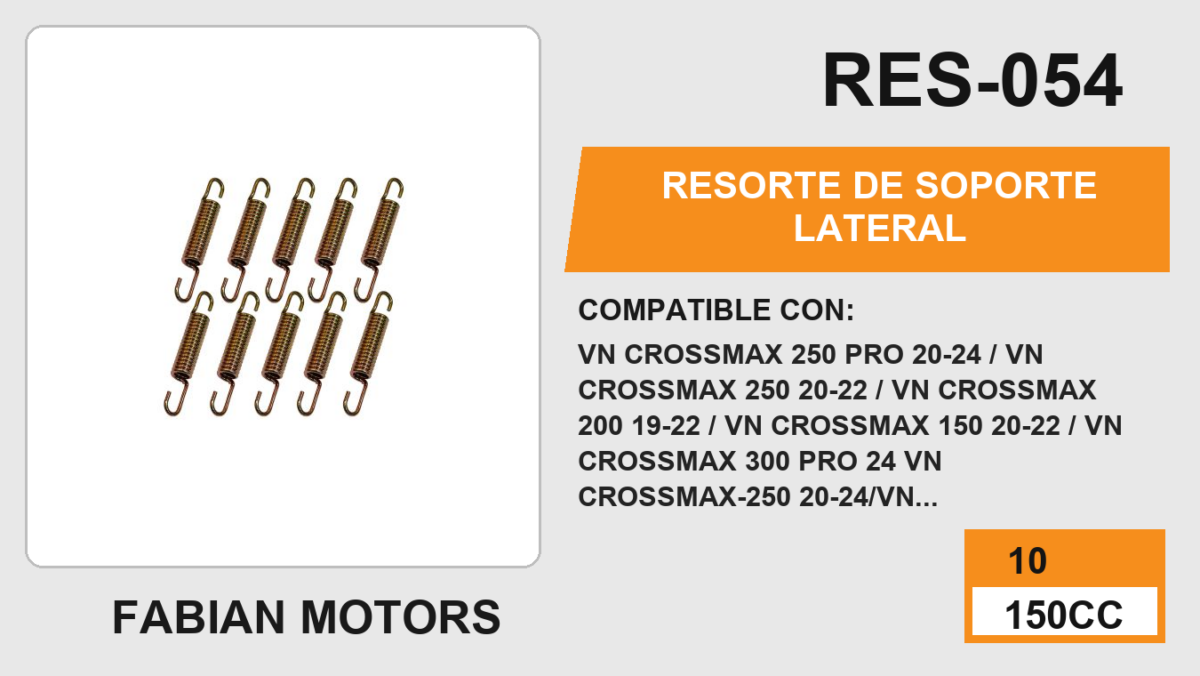 RESORTE DE SOPORTE LATERAL (10pzs)