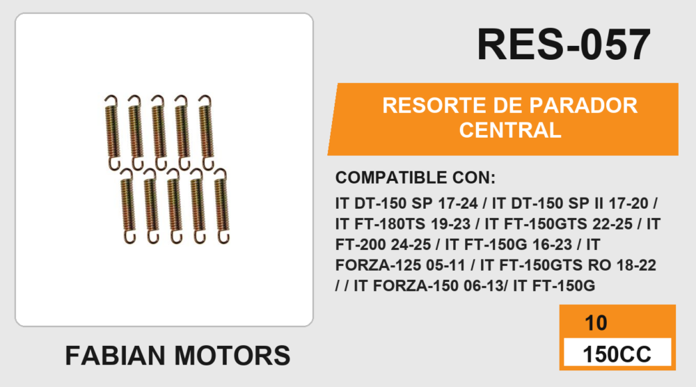 RESORTE DE PARADOR CENTRAL