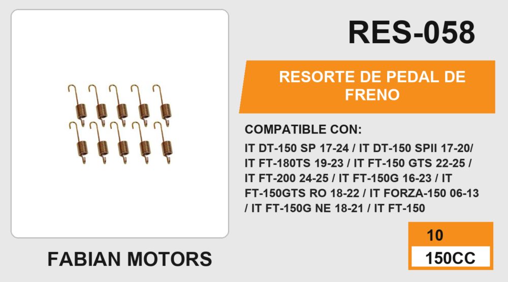 RESORTE DE PEDAL DE FRENO