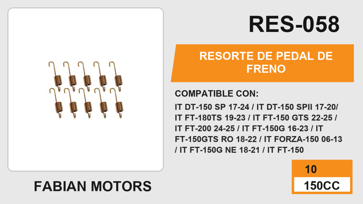 RESORTE DE PEDAL DE FRENO