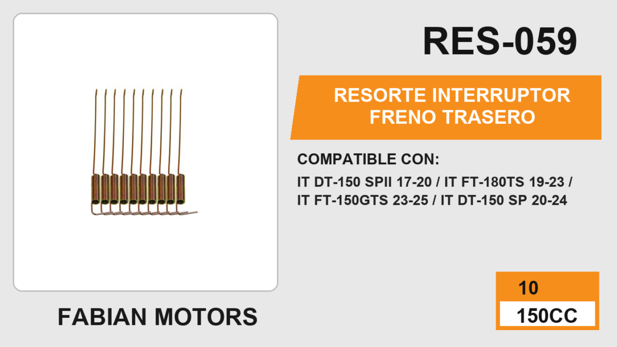 RESORTE INTERRUPTOR FRENO TRASERO