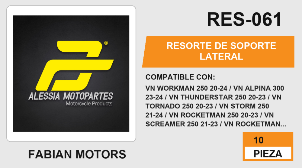 RESORTE DE SOPORTE LATERAL (10pzs)