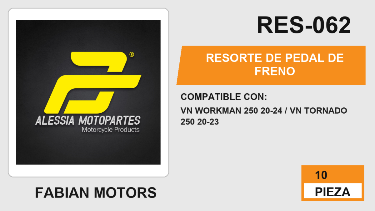 RESORTE DE PEDAL DE FRENO (10pzs)