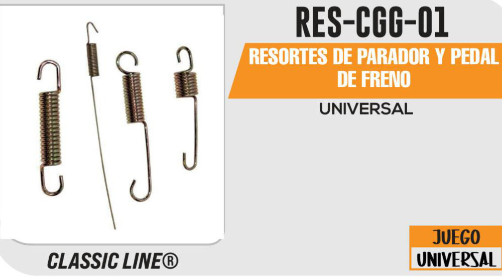 RESORTES DE PARADOR Y PEDAL DE FRENO