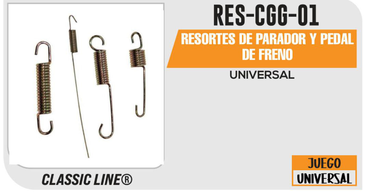 RESORTES DE PARADOR Y PEDAL DE FRENO