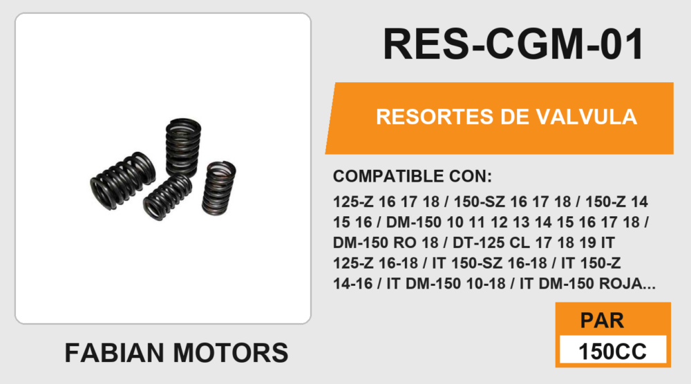 RESORTES DE VALVULA