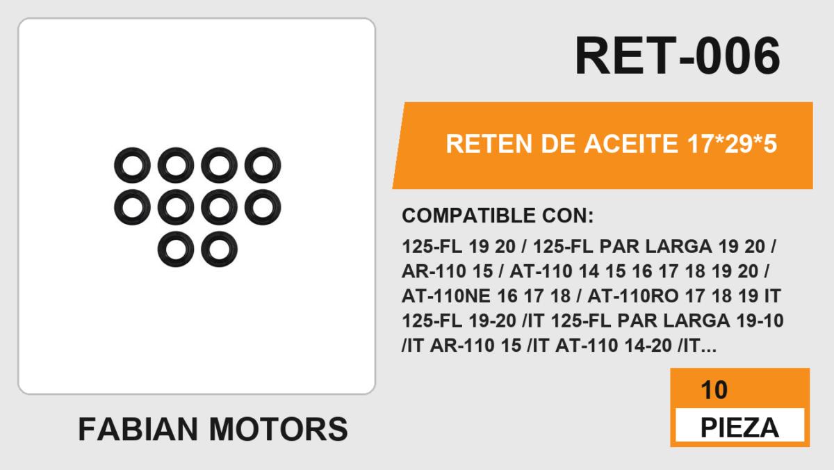 RETEN DE ACEITE 17*29*5