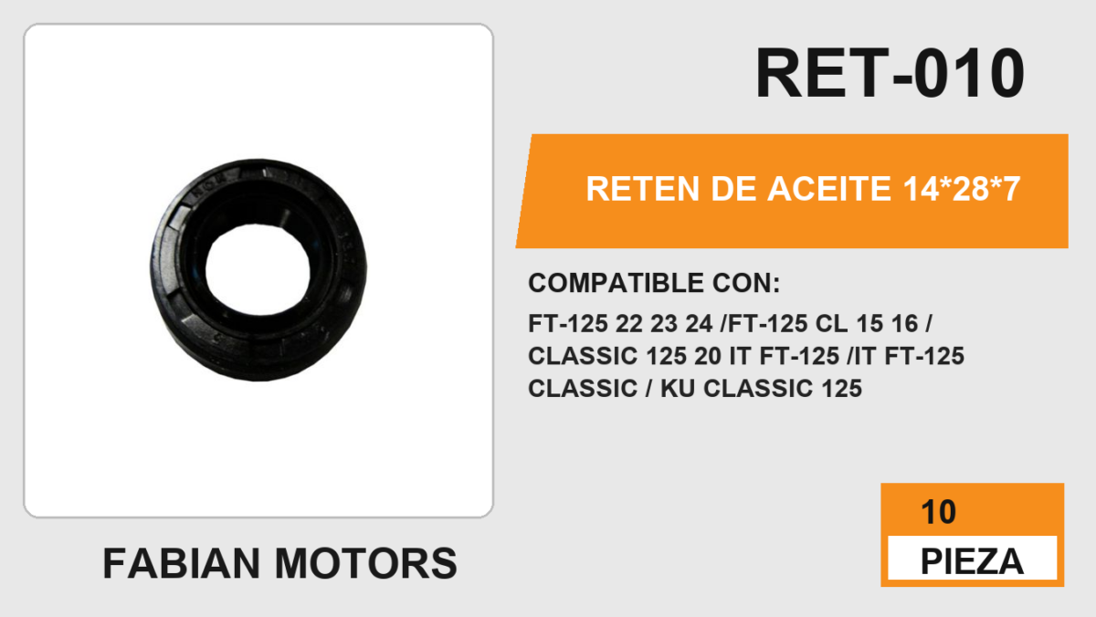 RETEN DE ACEITE 14*28*7