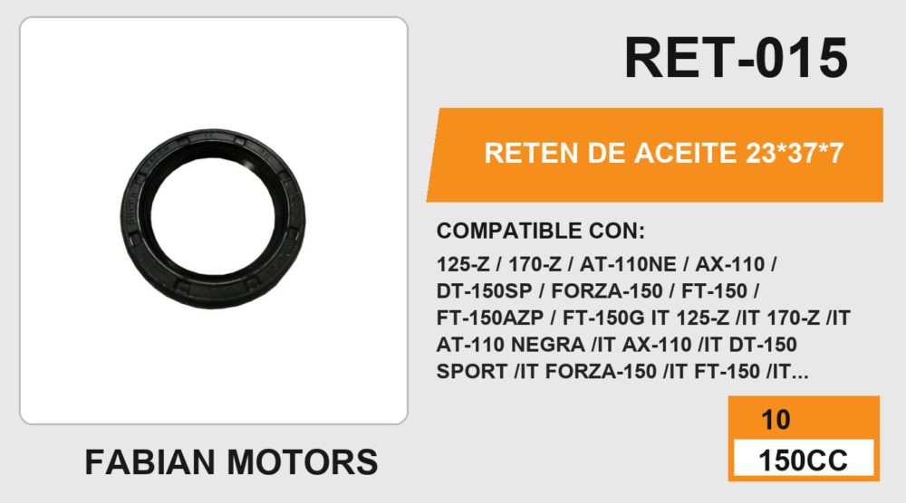 RETEN DE ACEITE 23*37*7