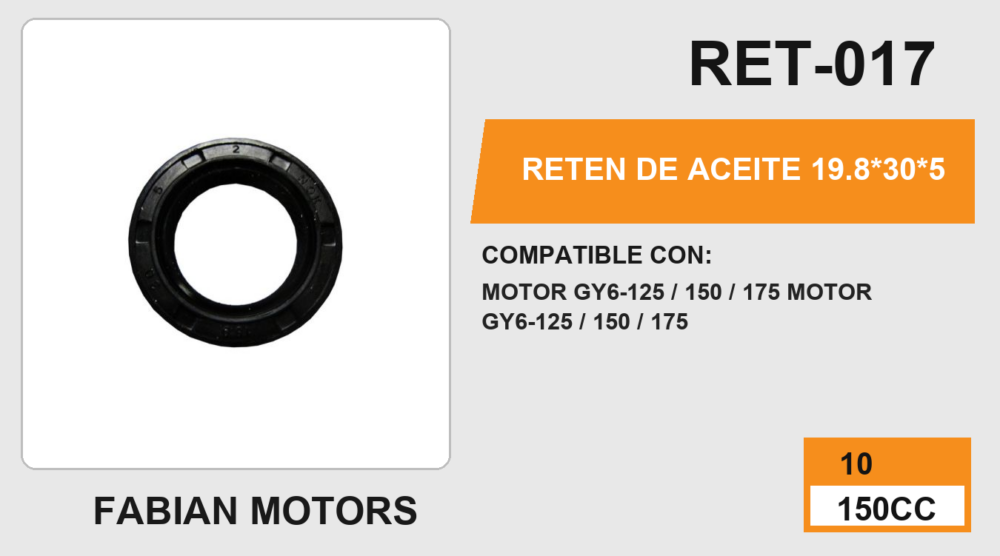 RETEN DE ACEITE 19.8*30*5