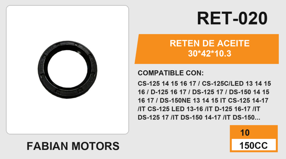 RETEN DE ACEITE 30*42*10.3
