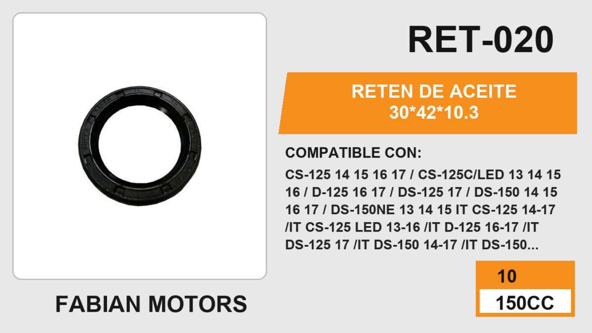 RETEN DE ACEITE 30*42*10.3