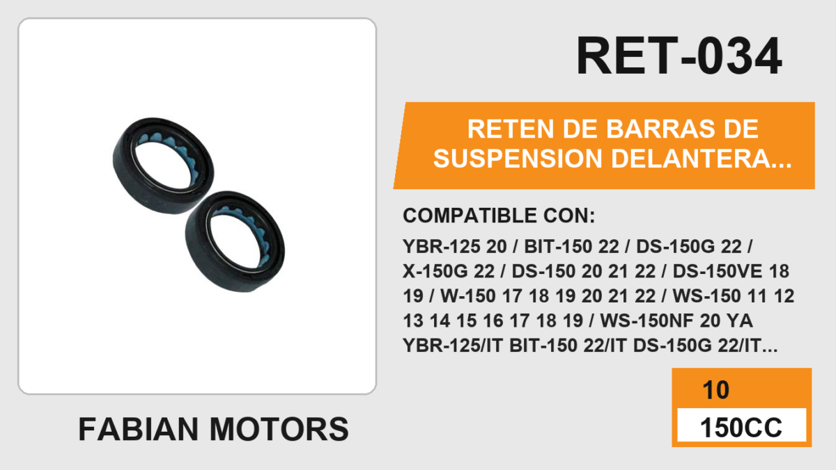 RETEN DE BARRAS DE SUSPENSION DELANTERA 30 X 40.5 X 10.5