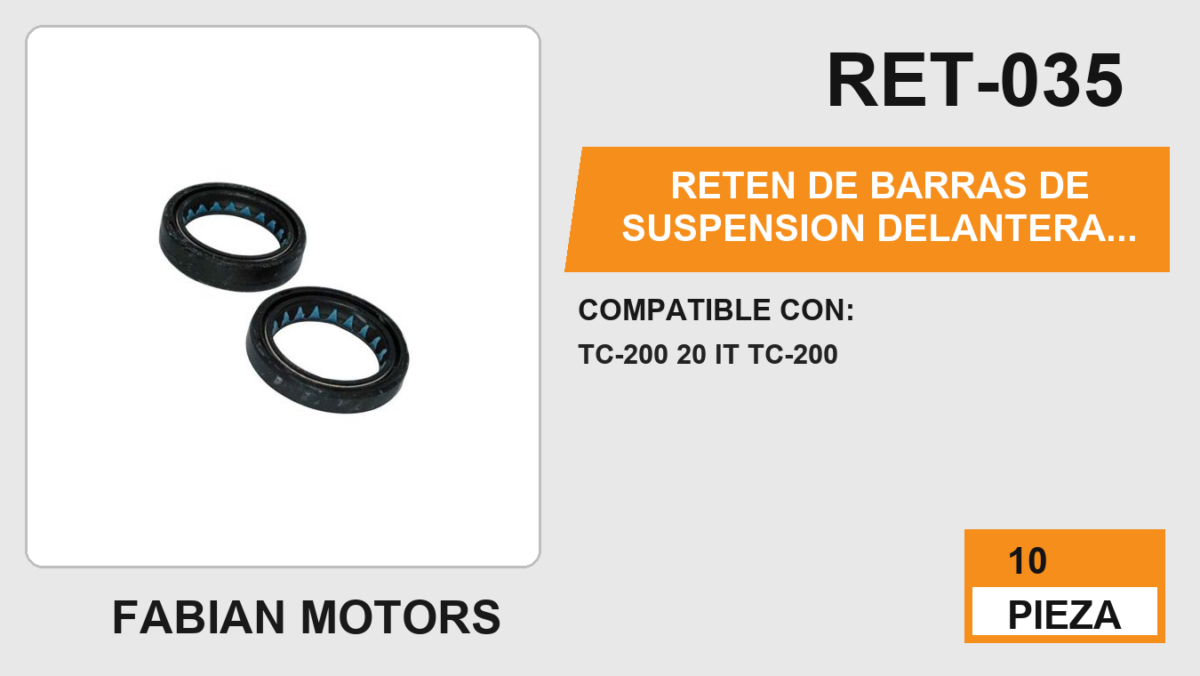 RETEN DE BARRAS DE SUSPENSION DELANTERA 37 X 50 X 11