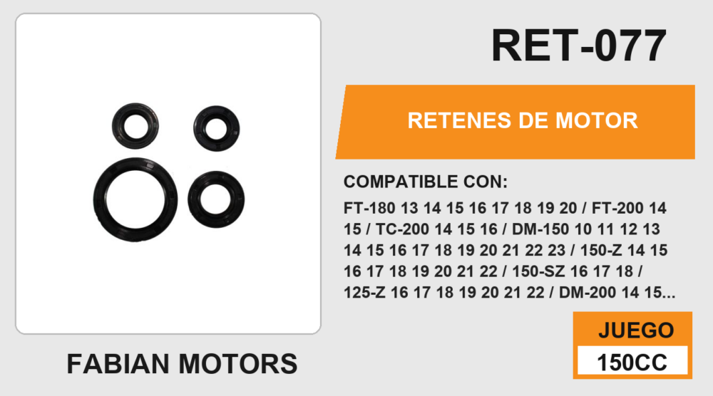 RETENES DE MOTOR