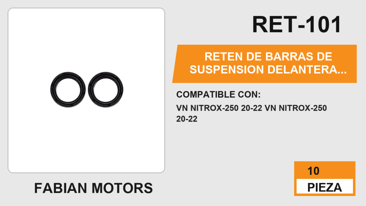 RETEN DE BARRAS DE SUSPENSION DELANTERA 45X33X10.5